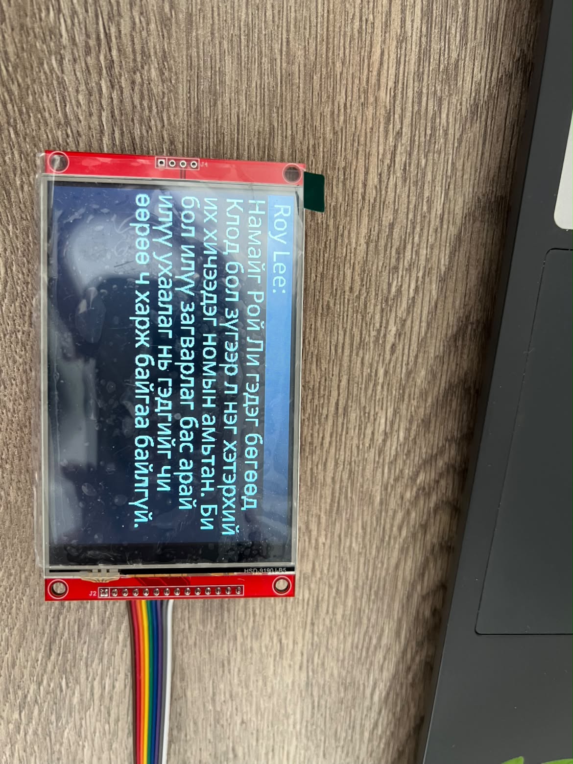 RoyLee's screen showing a reply written in Mongolian Cyrillic